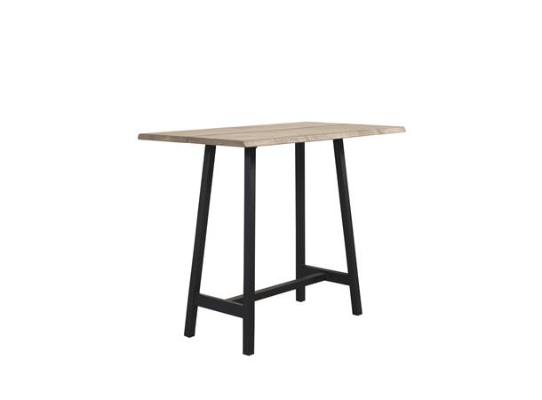 Hemsedal barbord 130X72 cm, hvitoljet eik/sort metall 