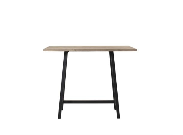 Hemsedal barbord 130X72 cm, hvitoljet eik/sort metall 
