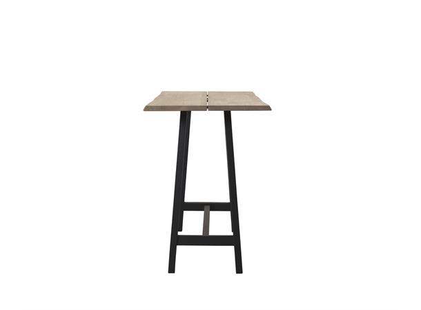 Hemsedal barbord 130X72 cm, hvitoljet eik/sort metall 