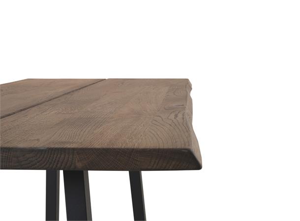 Hemsedal barbord 130X72 cm, røkt eik/sort metall 