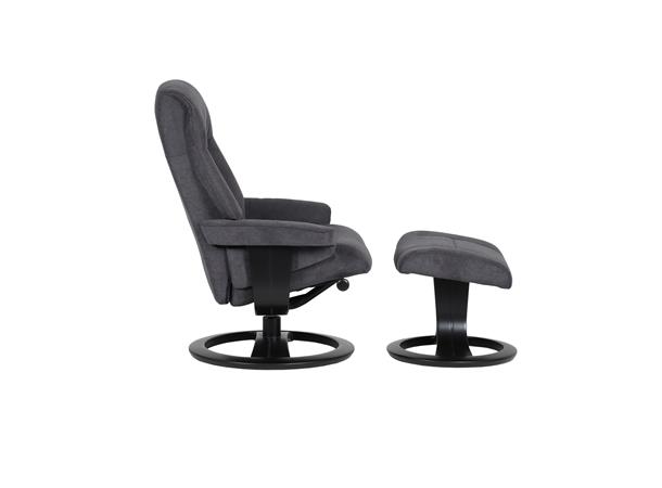 Atlanta hvilestol m/krakk, Medium, H2 Tekstil, Enjoy Graphite 