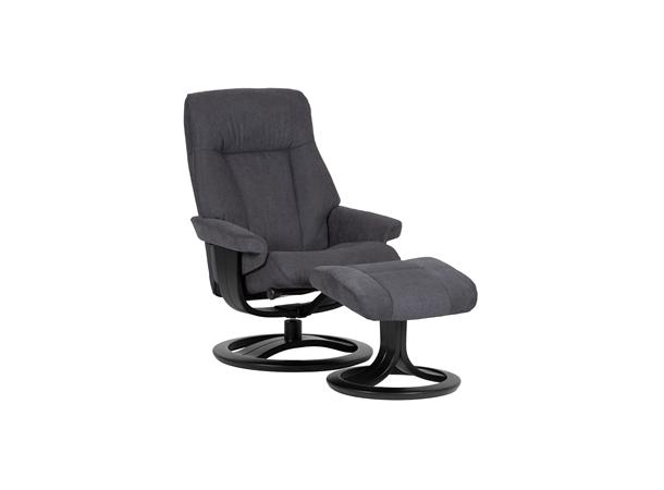 Atlanta hvilestol m/krakk, Medium, H2 Tekstil, Enjoy Graphite 