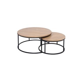 Nest rundt sofabord Sett/2, Eik natur lakk