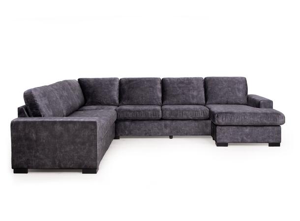 York 4 hjørnesofa, PG2 Med sjeselong, Høyre, Adore 67 antrazite 