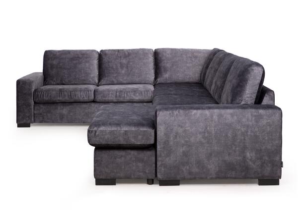 York 4 hjørnesofa, PG2 Med sjeselong, Høyre, Adore 67 antrazite 
