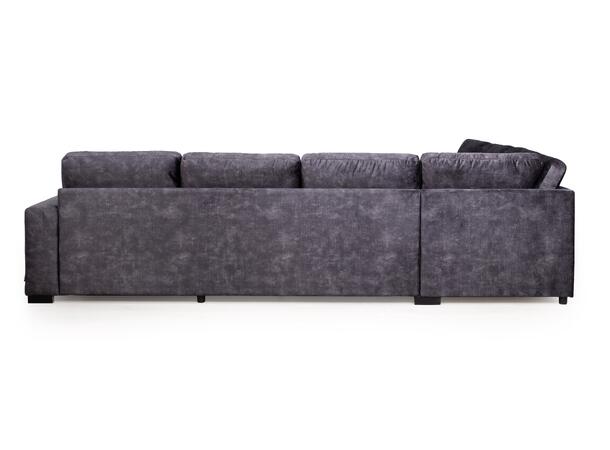 York 4 hjørnesofa, PG2 Med sjeselong, Høyre, Adore 67 antrazite 