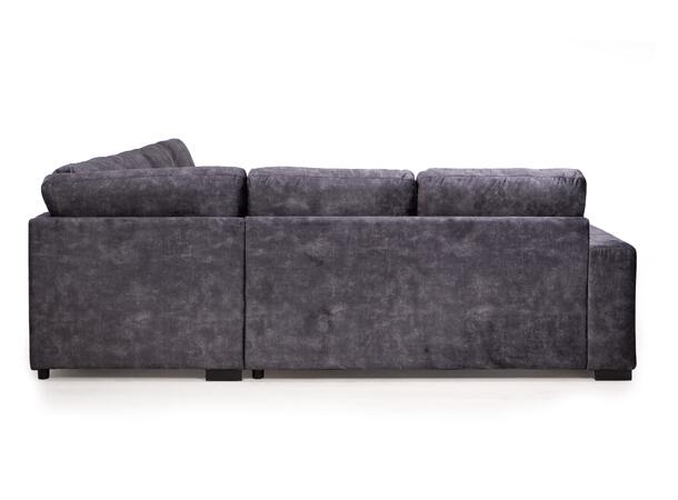 York 4 hjørnesofa, PG2 Med sjeselong, Høyre, Adore 67 antrazite 