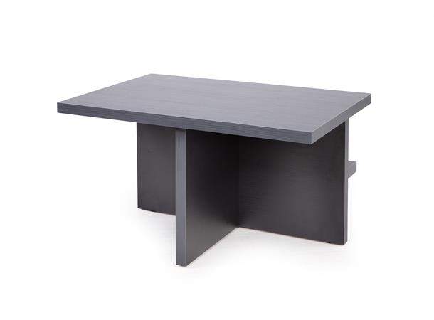 Domino 2 sofabord med 2 puffer, PG1 Svart, Abba 25T6 light grey 