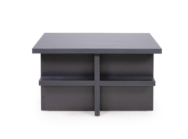 Domino 2 sofabord med 2 puffer, PG1 Svart, Abba 25T6 light grey 
