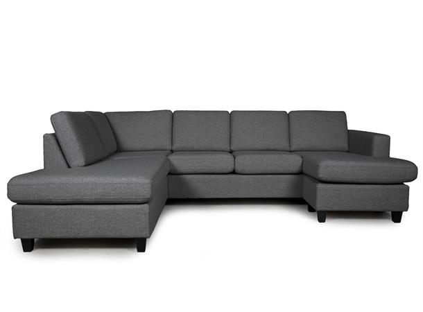 Grenoble 3L u-sofa, PG1 Venstre, Abba V8V8 dark grey