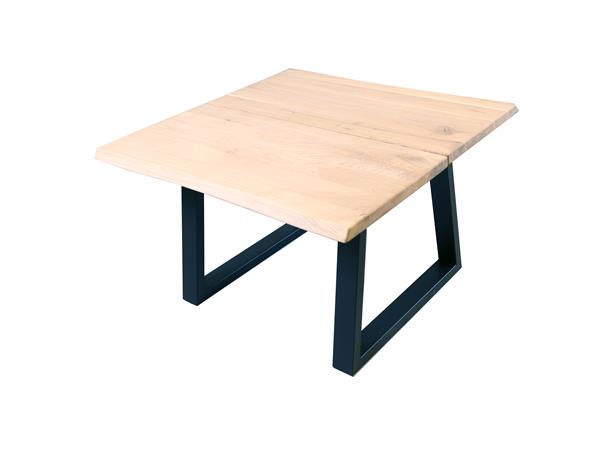Røldal 80, Sofabord 80x80 cm, Hvitoljet eik/trapesben 