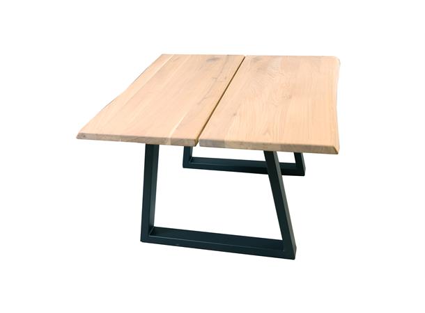 Røldal 80, Sofabord 80x80 cm, Hvitoljet eik/trapesben 