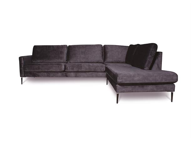 Dublin 2R hjørnesofa, PG2 Åpen ende, Høyre, Adore 67 antrazite 