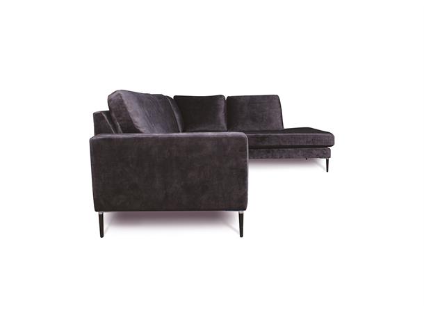 Dublin 2R hjørnesofa, PG2 Åpen ende, Høyre, Adore 67 antrazite 
