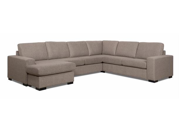 York 4 hjørnesofa, PG2 Med sjeselong, Venstre, Urban 3 Brown 
