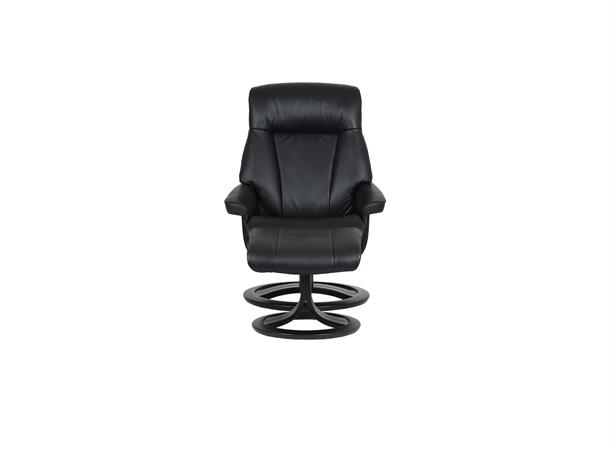 Atlanta hvilestol m/krakk, Medium, H2 Hud/PVC, svart 