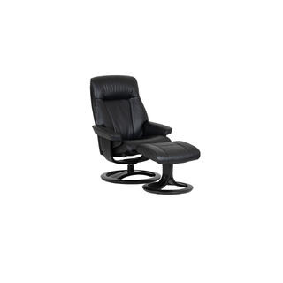 Atlanta hvilestol m/krakk, Medium, H2 Hud/PVC, svart