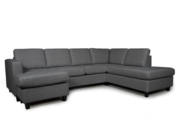 Grenoble 3R u-sofa, PG1 Høyre, Abba V8V8 dark grey