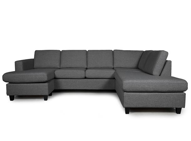 Grenoble 3R u-sofa, PG1 Høyre, Abba V8V8 dark grey