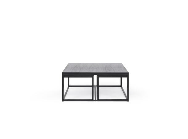 Maine sofabord S/3, 100X100X44/47X94X40H, svart 