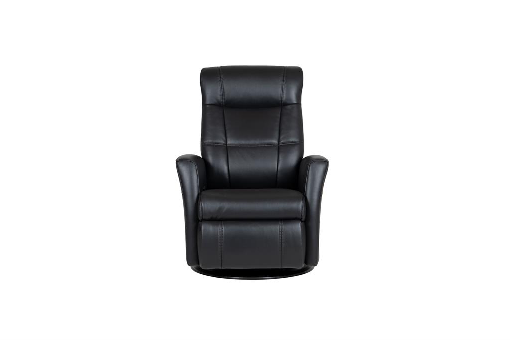 Odin recliner, H2 Hud/pvc, Essensa Nero - Eureka Møbler AS
