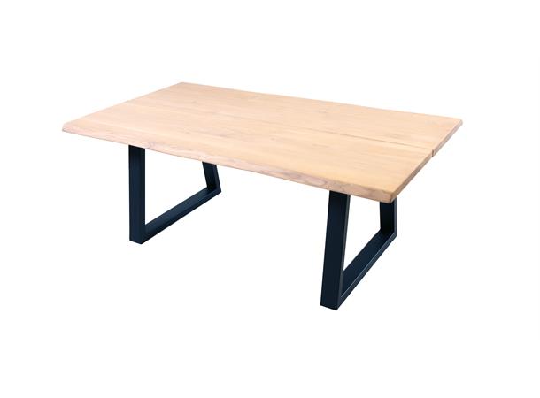 Røldal 130, Sofabord 130x72 cm, Hvitoljet eik/trapesben 