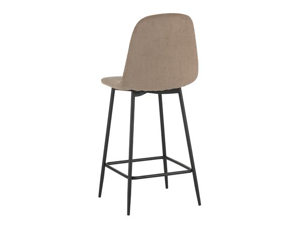 Anna barstol, Cordfløyel 105 Taupe Svart understell 