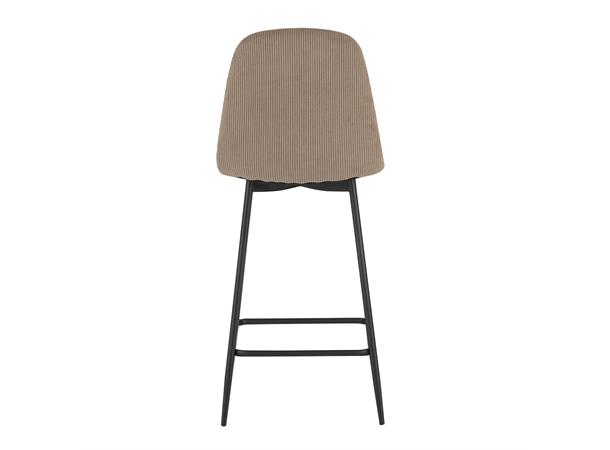 Anna barstol, Cordfløyel 105 Taupe Svart understell 
