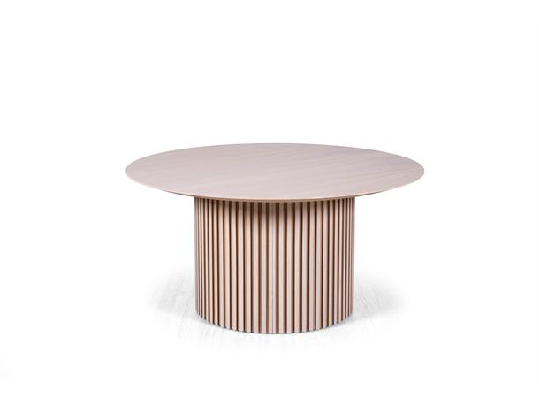 Siena sofabord Ø100x50 cm, Hvitpigmentert eikefiner 