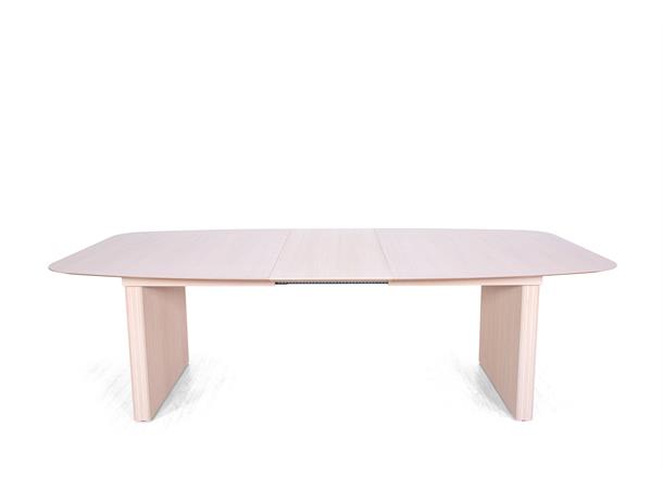 Viborg spisebord, opptil 2 klaffer Hvitpigmentert eikefiner, 200x120cm 