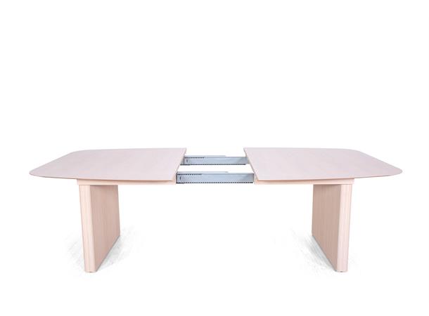 Viborg spisebord, opptil 2 klaffer Hvitpigmentert eikefiner, 200x120cm 