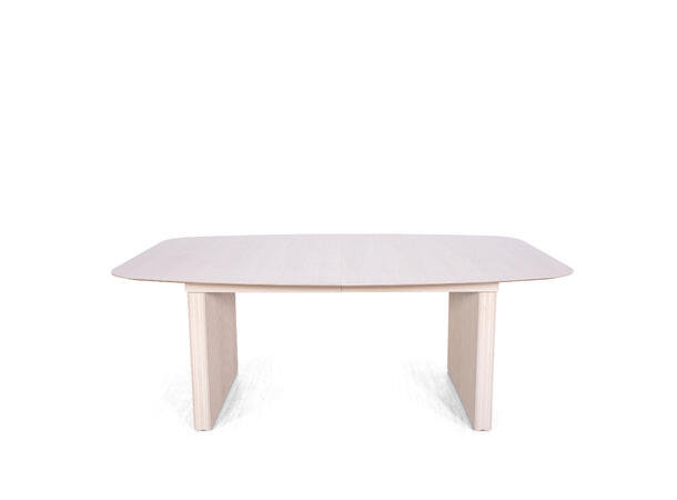 Viborg spisebord, opptil 2 klaffer Hvitpigmentert eikefiner, 200x120cm 