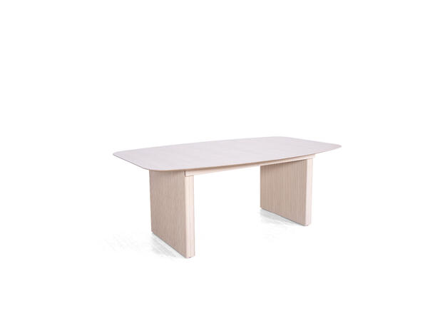 Viborg spisebord, opptil 2 klaffer Hvitpigmentert eikefiner, 200x120cm 