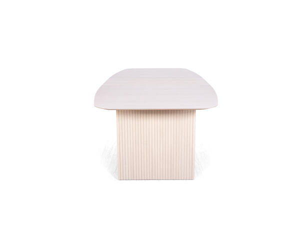 Viborg spisebord, opptil 2 klaffer Hvitpigmentert eikefiner, 200x120cm 