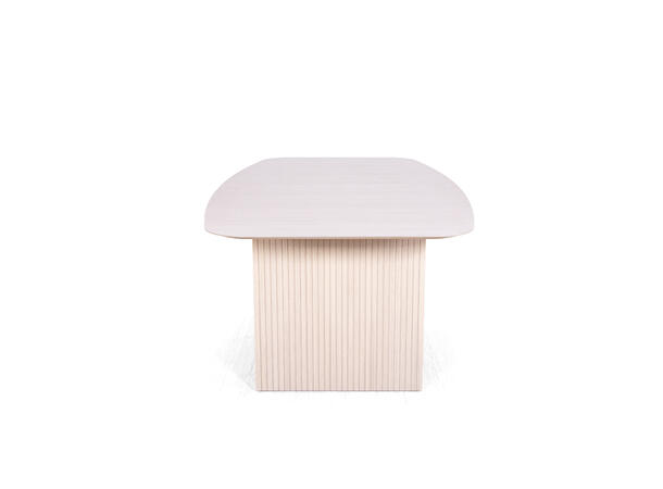 Viborg spisebord, opptil 2 klaffer Hvitpigmentert eikefiner, 200x120cm 