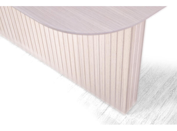 Viborg spisebord, opptil 2 klaffer Hvitpigmentert eikefiner, 200x120cm 