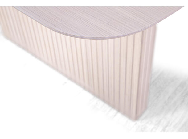 Viborg spisebord, opptil 2 klaffer Hvitpigmentert eikefiner, 200x120cm 