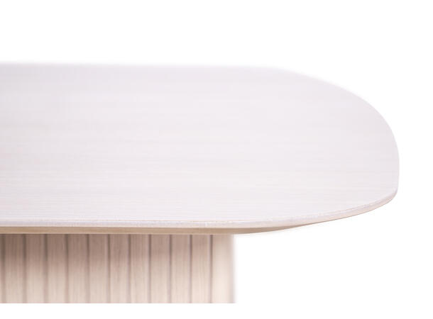 Viborg spisebord, opptil 2 klaffer Hvitpigmentert eikefiner, 200x120cm 