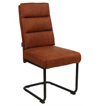 Andrea spisestol Cowboy 215 Cognac, sorte metallben