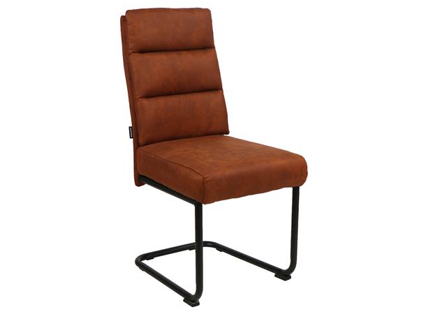 Andrea spisestol Cowboy 215 Cognac, sorte metallben 