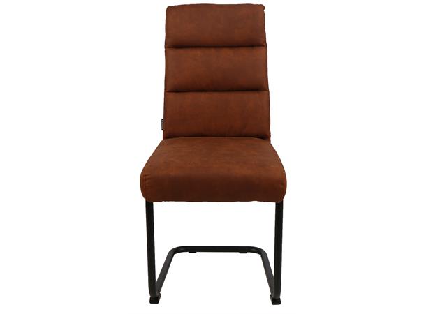 Andrea spisestol Cowboy 215 Cognac, sorte metallben 