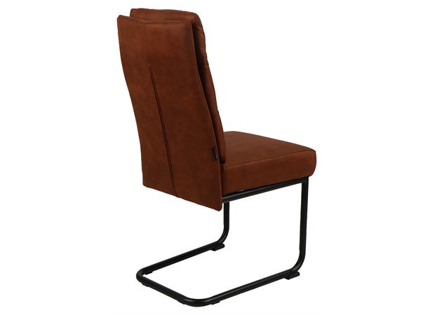 Andrea spisestol Cowboy 215 Cognac, sorte metallben 