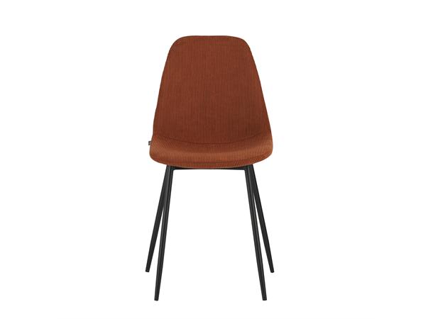 Anna spisestol, Cordfløyel 109 Rust Svart understell 
