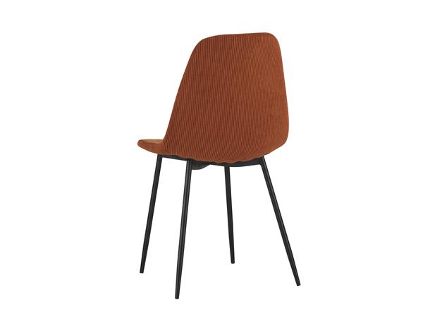 Anna spisestol, Cordfløyel 109 Rust Svart understell 