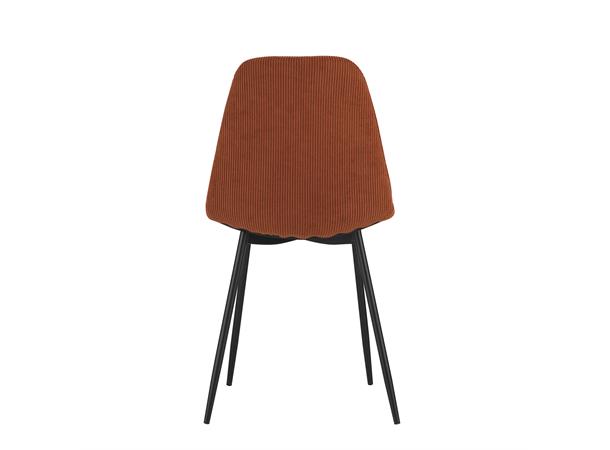Anna spisestol, Cordfløyel 109 Rust Svart understell 