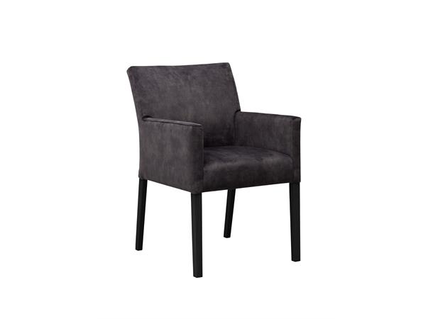 Lotte spisestol med arm, PG4 Svarte ben, Adore 67 Antrazite 