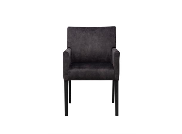 Lotte spisestol med arm, PG4 Svarte ben, Adore 67 Antrazite 