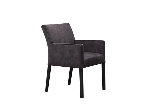 Lotte spisestol med arm, PG4 Svarte ben, Adore 67 Antrazite 