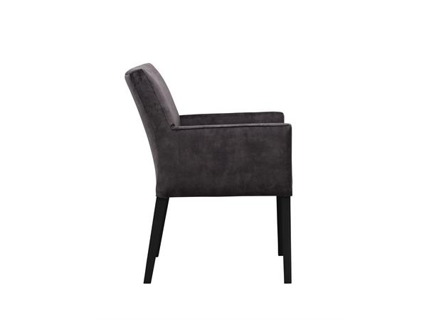 Lotte spisestol med arm, PG4 Svarte ben, Adore 67 Antrazite 