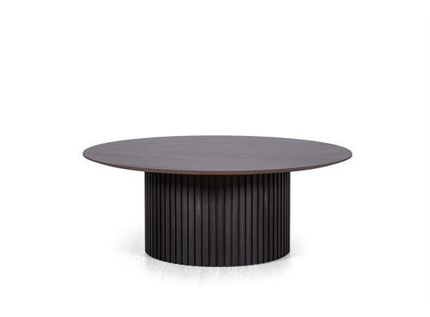 Siena sofabord Ø100x38 cm, Mocca eikefiner 